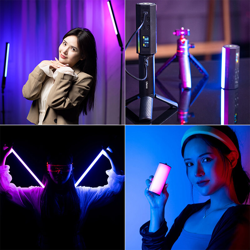 Ulanzi I-light VL119 RGB Tongkat Lampu Genggam LED RGB Tongkat 2500-9000K Fotografi Pencahayaan Tabung Magnetik Cahaya untuk Video Vlog