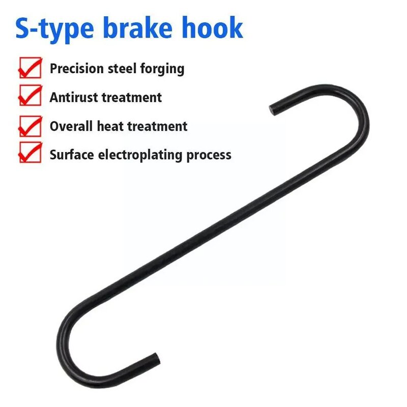2pcs Automotive Repair Tool S Shape Hook Suspension Vehicle 195mm Hanger Tool Brake Maintenance Service Disc Caliper F6S0