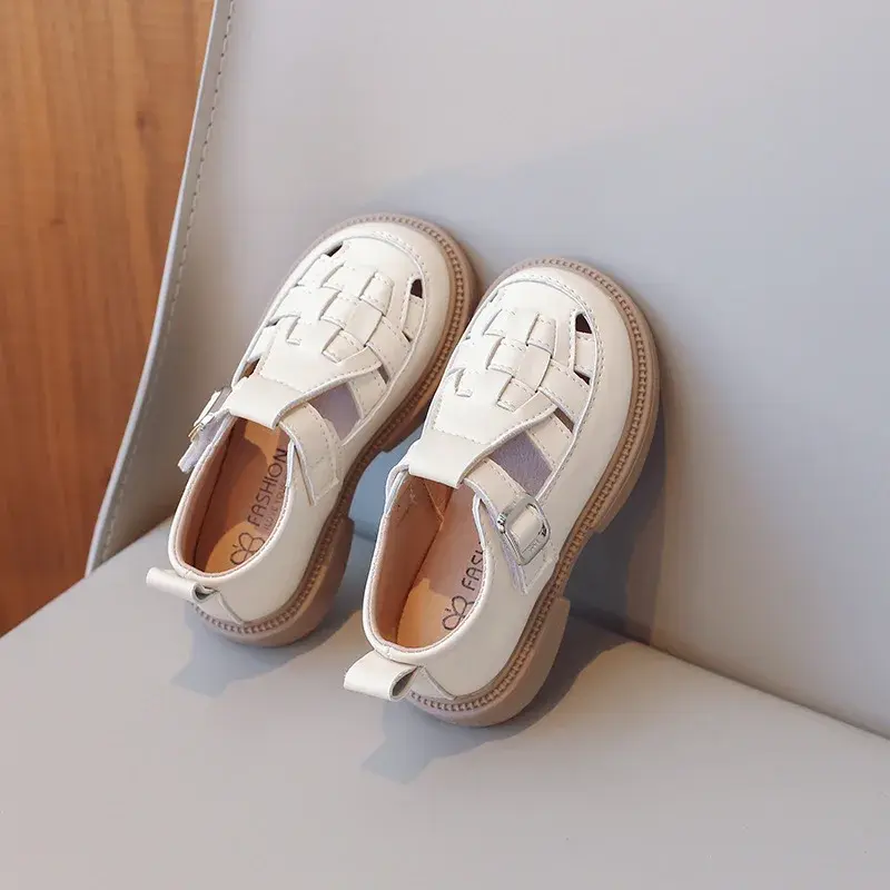 Neue Kinder Leder Schuh Sommer Ausschnitte Mädchen Prinzessin Schuhe Mode atmungsaktive Kinder kausale Hochzeit Mary Jane Schuhe weichen Boden