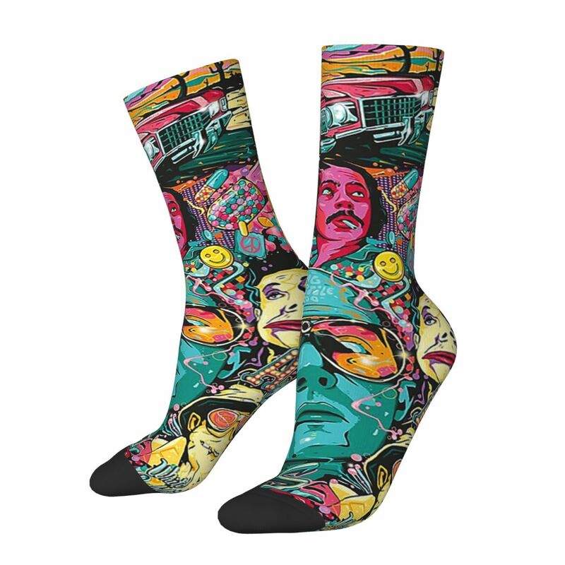 Fear And Loathing In Las Vegas Art Socks Harajuku Sweat Absorbing Stockings All Season Long Socks Accessories for Unisex Gifts