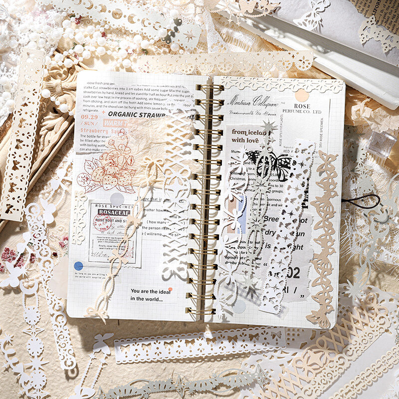 Retro Paper Message Memo Pad, Dream Lace Story Series, 8 Pacotes por Lote