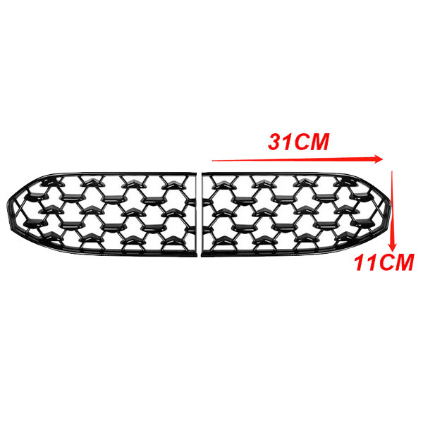 Grelha de pára-choques dianteira inferior do carro, capa de moldagem, decoração de rede média, fundo preto, Mazda CX30 CX-30 2020-2021