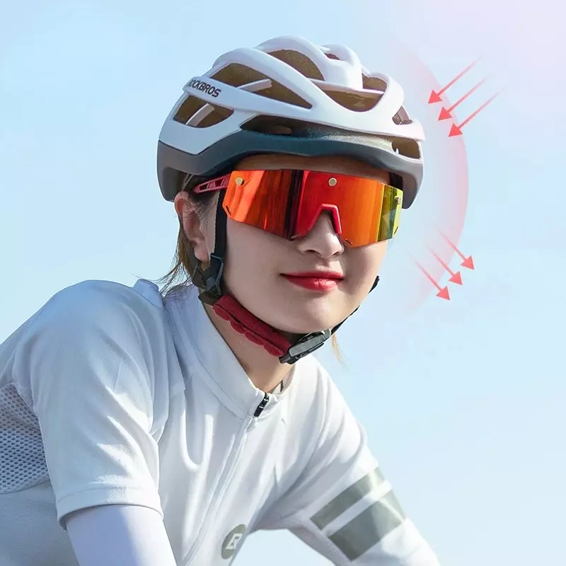 Bicycle Sunglasses Magnetic Change-piece Split HD Large Frameless Lens Tr90 Frame Outdoor Cycling Glasses Sport Eyewear