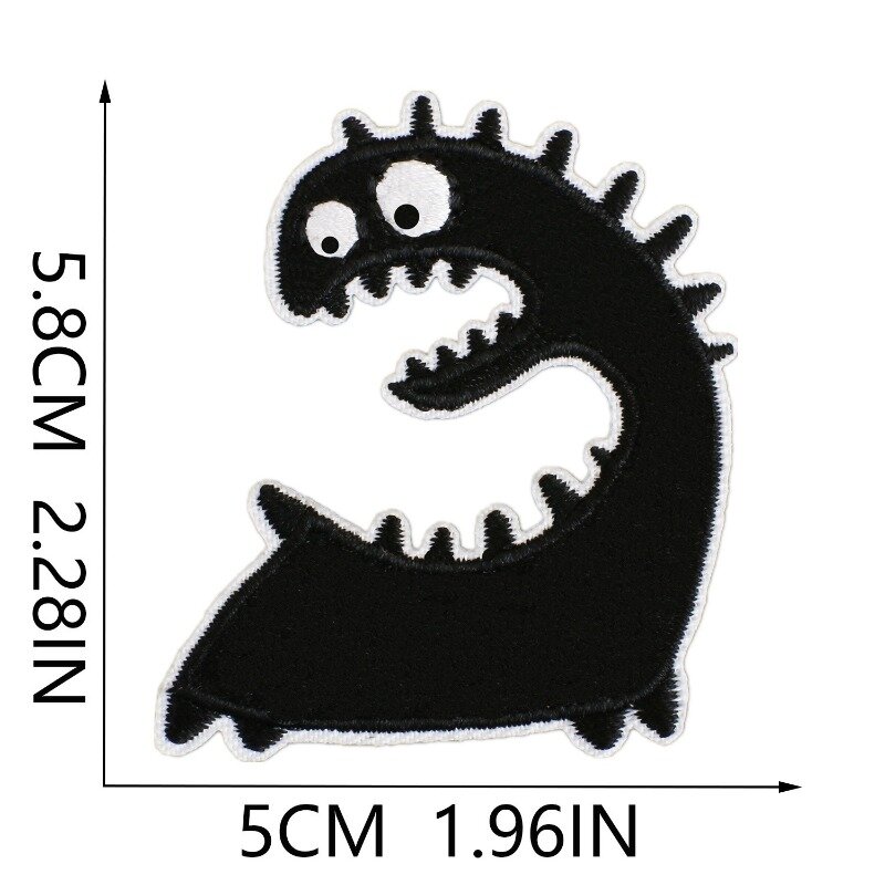 Cartoon Borduurwerk Patches Ghost Monster Ijzer Op Doek Stickers Diy Kleding Tassen Hoeden Accessoires Voor Jongen Meisje Kinderen Feestcadeaus