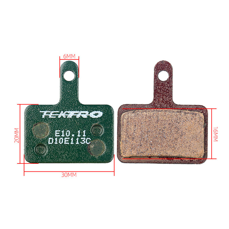 TEKTRO-Pastillas de freno de disco E10.11 para bicicleta, accesorios de cerámica y Metal para Shimano M335 M395