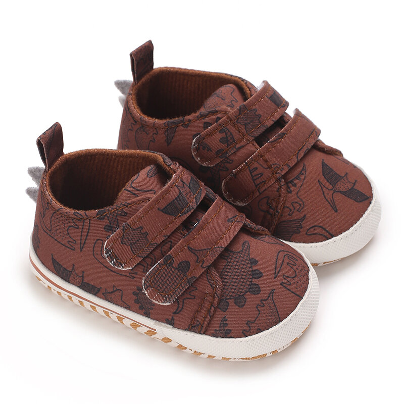 Cute Animal Pattern Breathable Toddler Walking Shoes For Babies Aged 0-18 Months Non Slip Soft Soled Canvas Casual Shoes