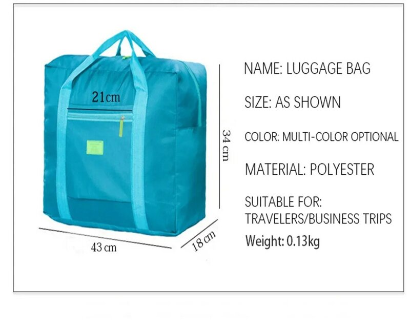 กระเป๋าเดินทางแบบพกพาพับได้ทั้งชายและของผู้หญิงความจุขนาดใหญ่กระเป๋าเดินทางธุรกิจกันน้ำ