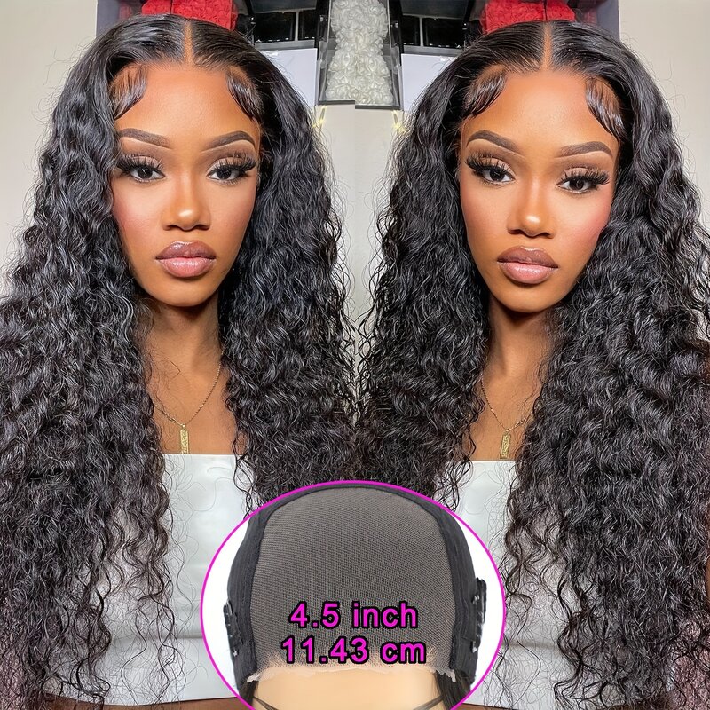2024 New Brazilian Virgin Hair Water Wave Lace Front Wig - Glueless, Pre Plucked, Pre Cut, 180% Density