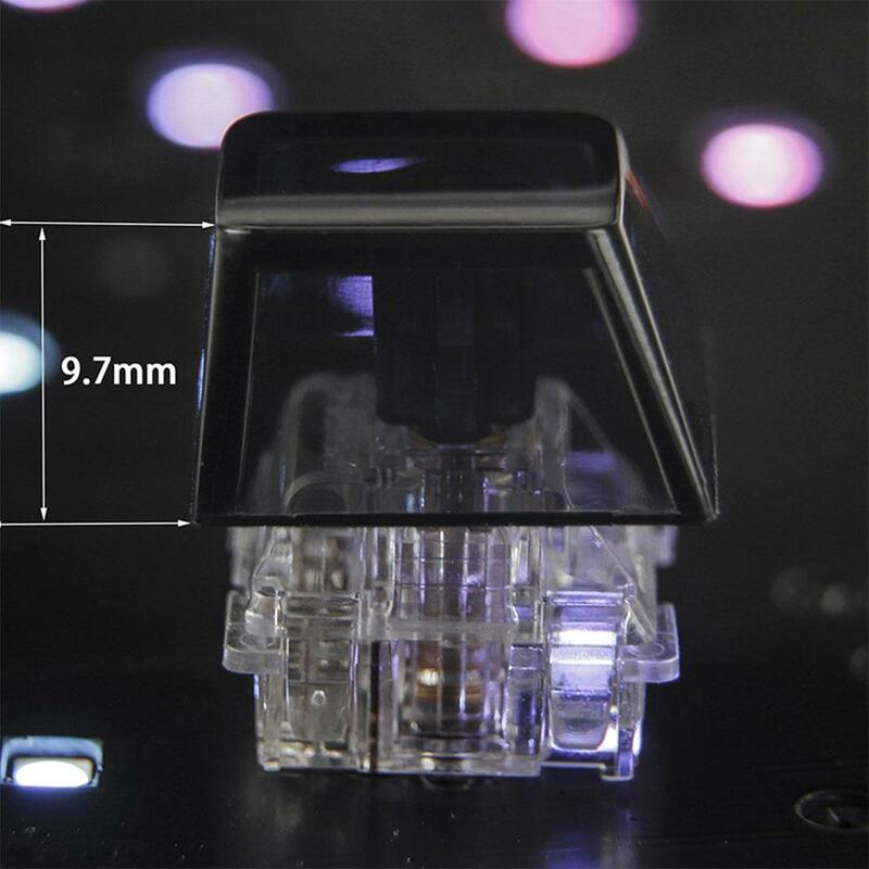 Teclado mecânico translúcido Keycaps, luz-transmitindo, alta R4-9.7 mm, R3, R2, R1, transparente, 1pc