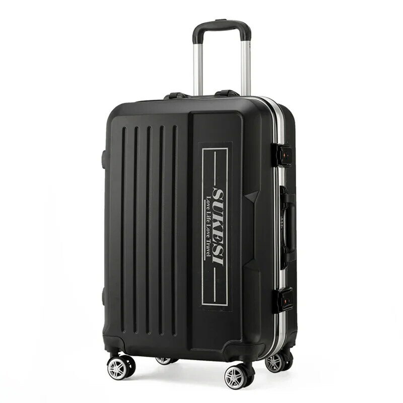 Aluminum Frame Luggage Men's Women's Trolley Case Durable 20-inch Small Travel Boarding Password Suitcase Leather Suitcase