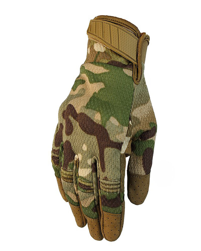 Sarung tangan layar sentuh militer taktis, sarung tangan jari penuh tempur tentara, sarung tangan Hiking antilembap