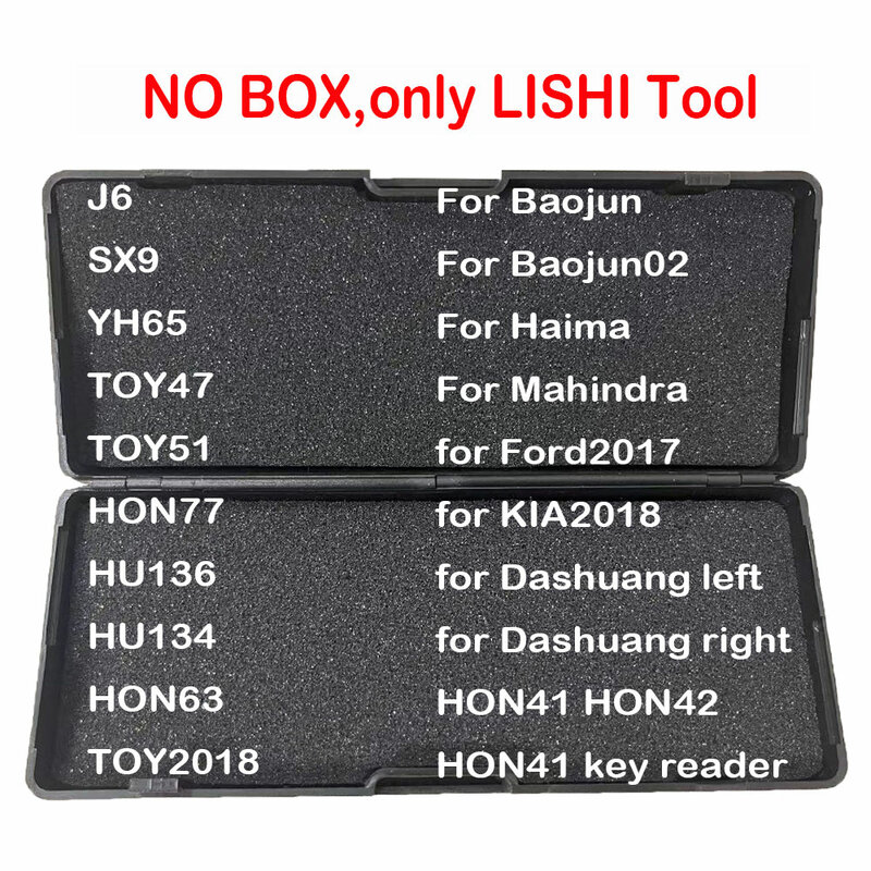 Lishi – outils 2 en 1, sans boîte, Kia2018 SX9 TOY2018 TOY47 HON77 YH65 HU136 TOY51 HON41 HU134 HON63 Ford2017 pour Mahindra, 121 – 140