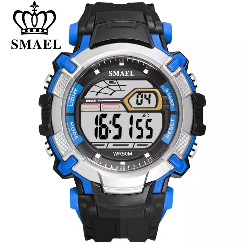 SMAEL Men Outdoor Sports Watches Countdown Alarm Fashion Digital Watch Male Clock Waterproof Wristwatches Relogio Masculino