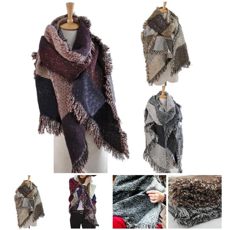 Кашемировый мягкий теплый шарф, Ультра мягкий теплый зимний аксессуар для мужчин и женщин, зимний шарф