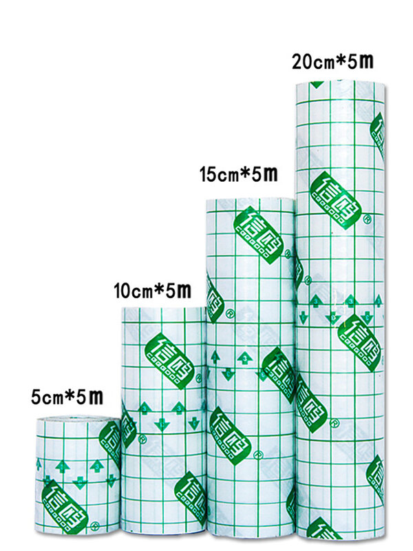 5m/rolka wodoodporne antyalergiczne opatrunki na opatrunki bandaże przezroczysta taśma lecznicza taśma PU Plaster