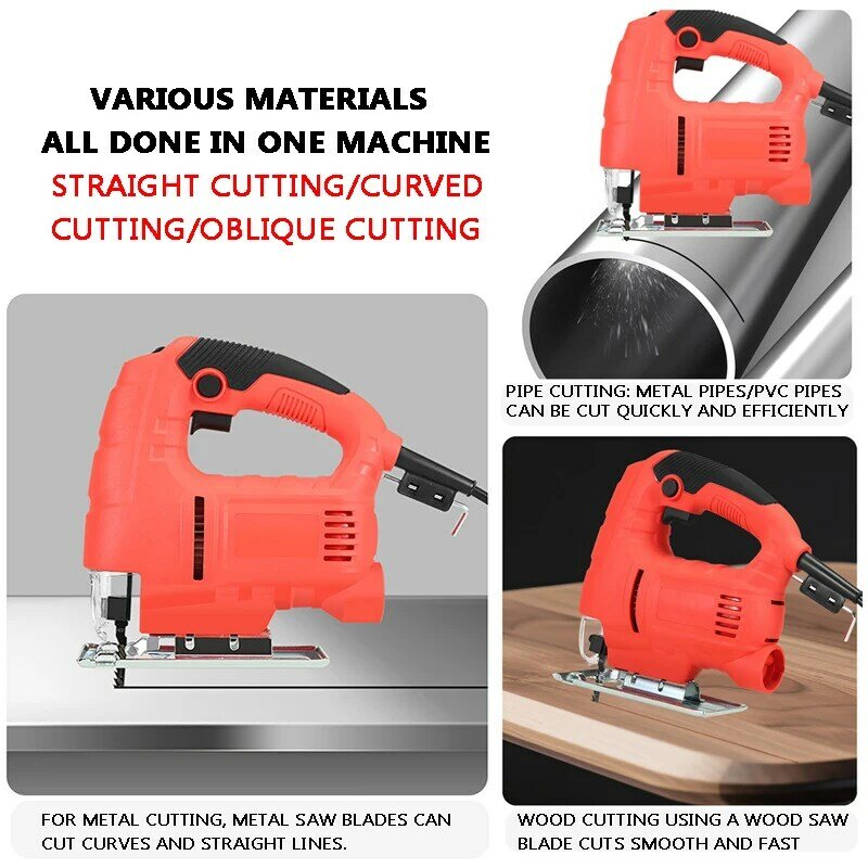55 Electric Jigsaw Portable Multi-Function Woodworking Chainsaw Household Raffia Saw Hand Cutting Saw Woodworking Tools