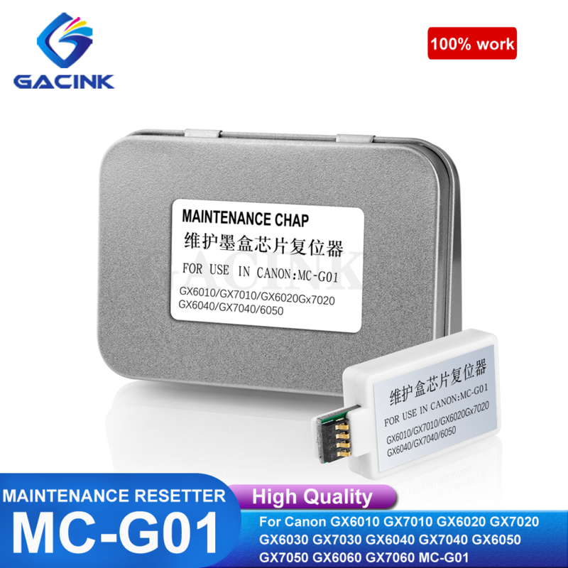MC-G01 Mc G01 Onderhoudsresetter Voor Canon Gx6010 Gx7010 Gx6020 Gx7020 Gx6030 Gx7030 Gx6040 Gx7040 Gx6050 Gx7050 Gx6060 Gx7060