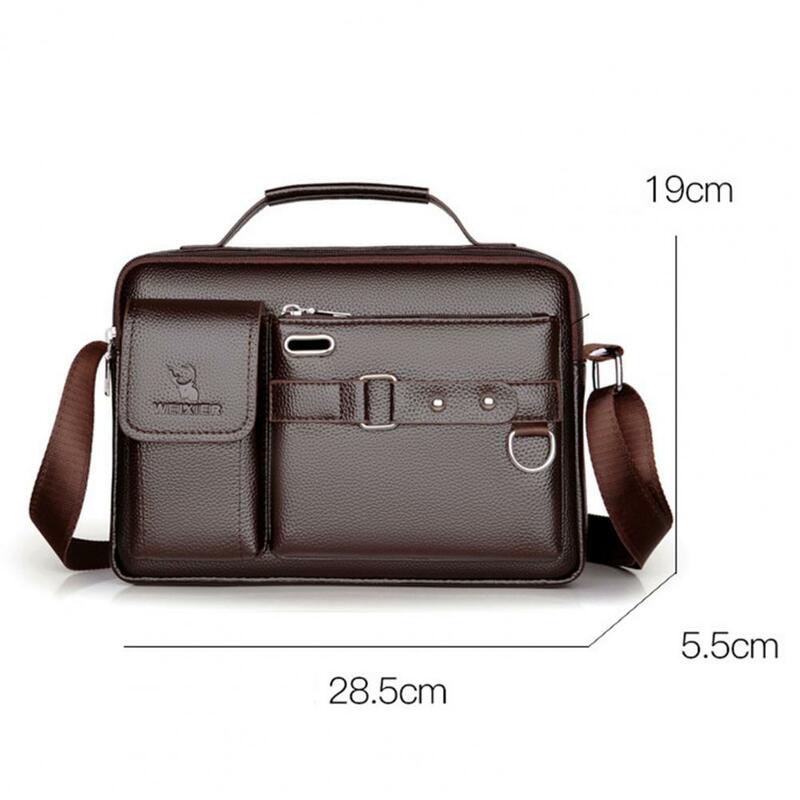 Удобная деловая сумка-мессенджер с несколькими карманами, многоразовая мужская деловая сумка для отпуска с регулируемым ремешком