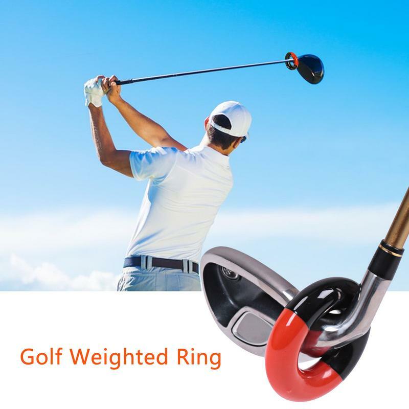 Anillo de peso de Swing de Golf, entrenador de Club pesado negro y rojo, anillo de peso de cabeza de conductor, Donut de columpio de calentamiento de Golf para golfistas adultos