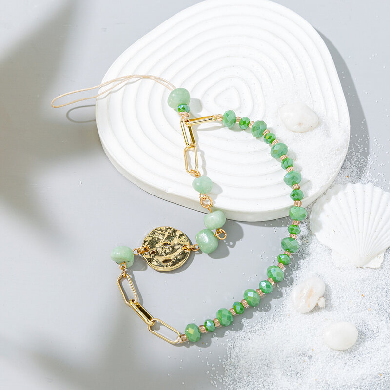 Bijoux faits à la main pour femmes, perles exécutives, breloque de téléphone, JOLanyard, collier de perles, bracelet