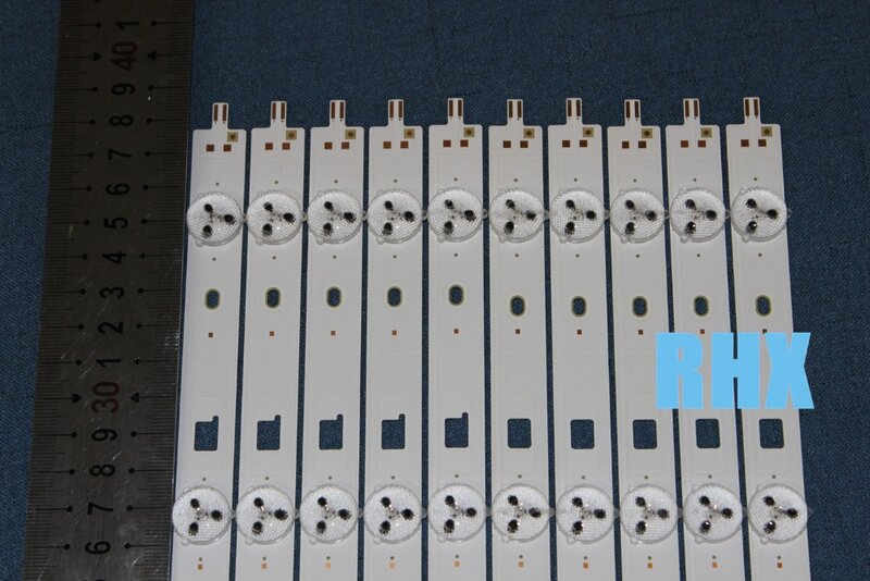 10 lâmpadas de led backlight para samsung 3228 05 rev1.0 5 peças a + 5 peças b 130927mm