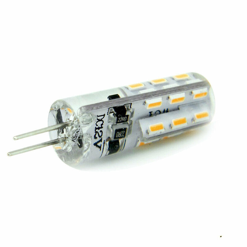 หลอดไฟ LED G4ขนาดเล็กแบบ10X 2W 12V 220V 24LEDs 3014 SMD ซิลิโคนแทนหลอดฮาโลเจน20W สำหรับตกแต่งสปอร์ตไลท์บ้าน