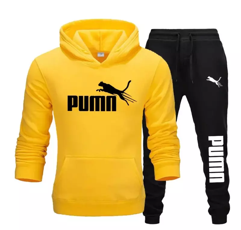New Autumn Winter Men Women Tracksuit Hoodies + Pants 2Pcs Sets Suit Fashion Trend Hip Hop Y2K Clothing Sportswear Sweatshirts