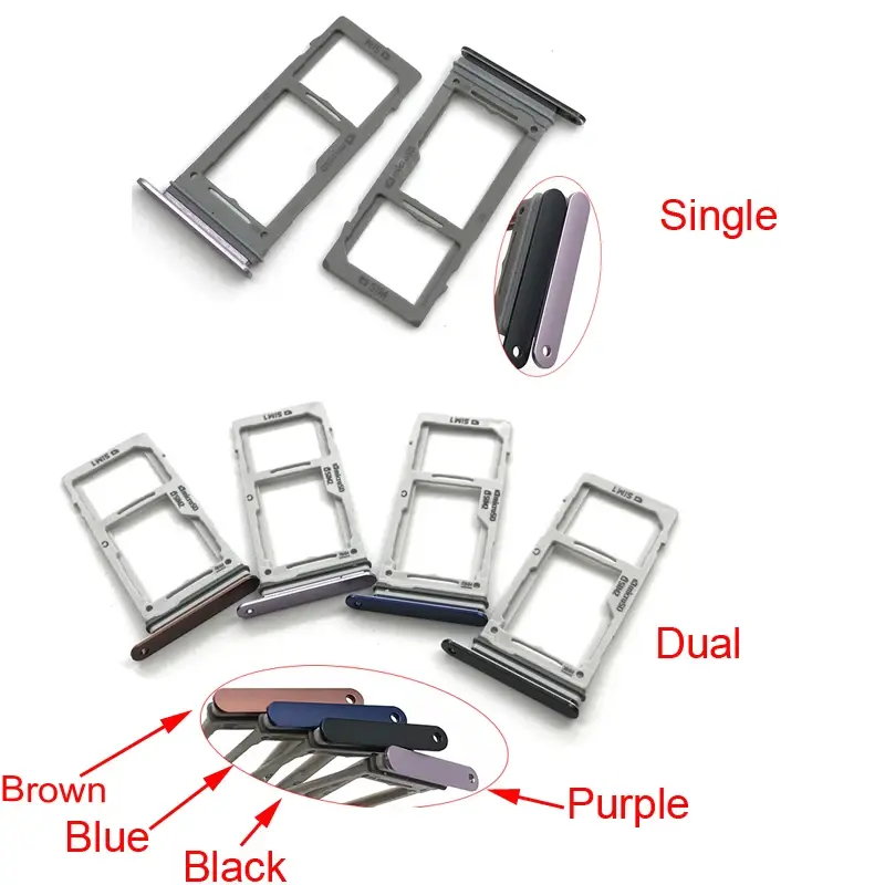 삼성 갤럭시 노트 9 용 SIM SD 카드 트레이, 듀얼 마이크로 SIM 카드 슬롯, 핀 거치대 SIM 슬롯, 정품, 신제품