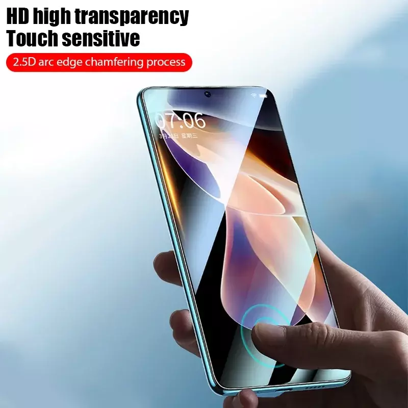 Protector de pantalla para teléfono móvil, cristal templado de 5 piezas para Poco F5 X5 X4 X3 F2 Pro, Poco M4 M3 Pro 5G F3 F4 X3 X4 GT M5 M5S X3 NFC