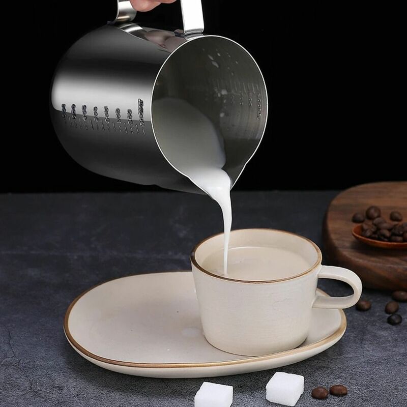 350/600/1000ml Pull Flower Milk Mugs Cup New Thickened with Handle Espresso Coffee Pots Anti Scalding Stainless Steel Coffee Cup