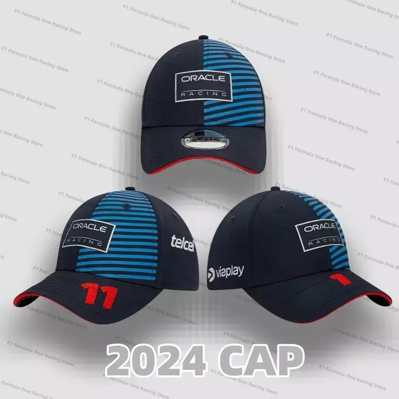 Verstappen หมวกเบสบอลอย่างเป็นทางการ2024 F1หมวกขับรถ Sergio Perez หมวกแข่งรถสูตรหนึ่งทีมสู้วัวกระทิงหมวกพัดลมมอเตอร์ไซค์
