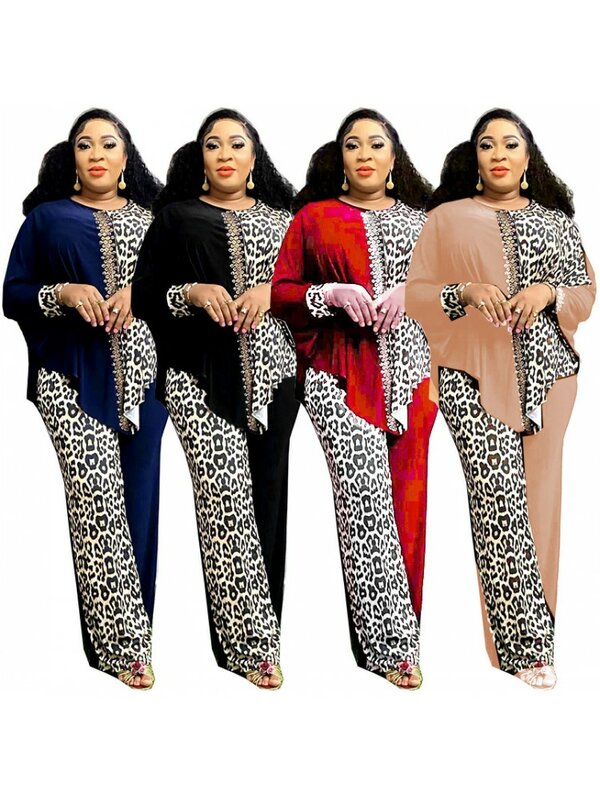 2 Piece Women Sets Dashiki African New Arrival Spring Autumn Matching Sets Two Pieces Sets Top Pants Suits Outfits Clothing