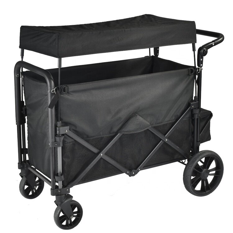 Wholesale Customized Good Quality Steel Large Adjustable handle dog up to 80 kgs Pet Stroller Folding Dog Cart pet goods
