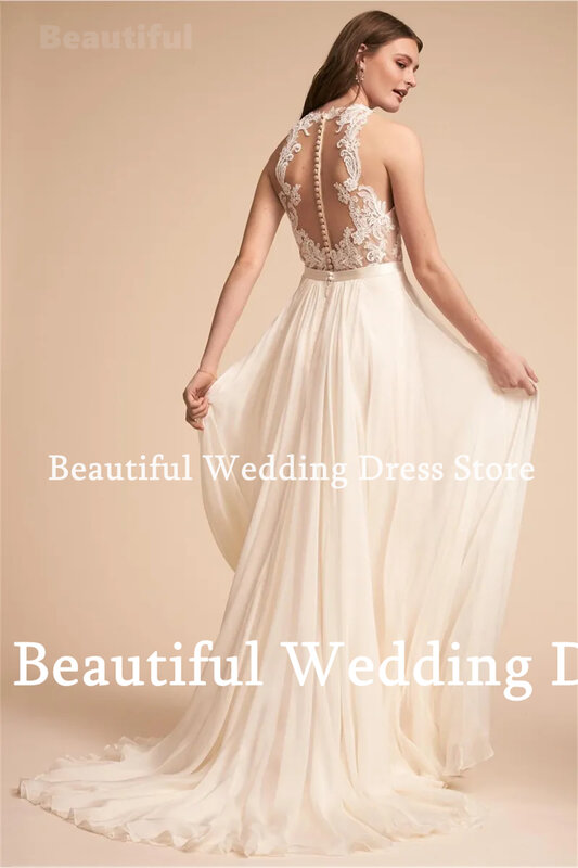 Luksusowa suknia ślubna z dekoltem bez rękawów koronkowa aplikacja księżniczka balowa nowa suknia ślubna Vestidos de novia 2024
