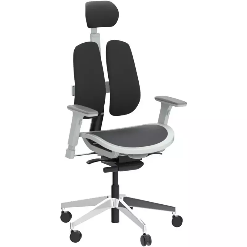 Sedia da ufficio, scrivania e sedia da casa, direzionale, miglior mal di schiena, acciaio inossidabile, plastica, sedia da ufficio in rete (bianca)