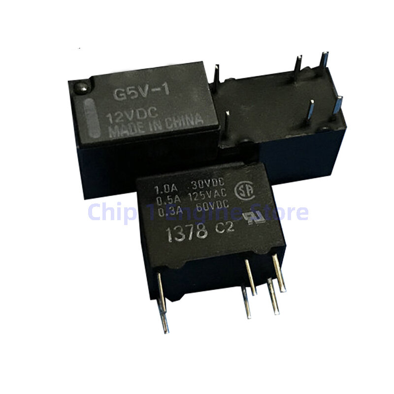 5 buah G5V-1-5VDC relai sinyal kecil asli G5V-1-24VDC G5V-1-12VDC 6 Pin 0,2a biasanya terbuka
