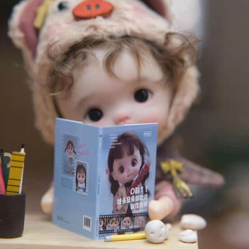 สมุดภาพแต่งหน้าหัวและหน้าตุ๊กตา OB11ใหม่แบบทำมือ OB11ตุ๊กตาทรงผมจับคู่ทักษะการแต่งหน้าหนังสือสอนชีวิต