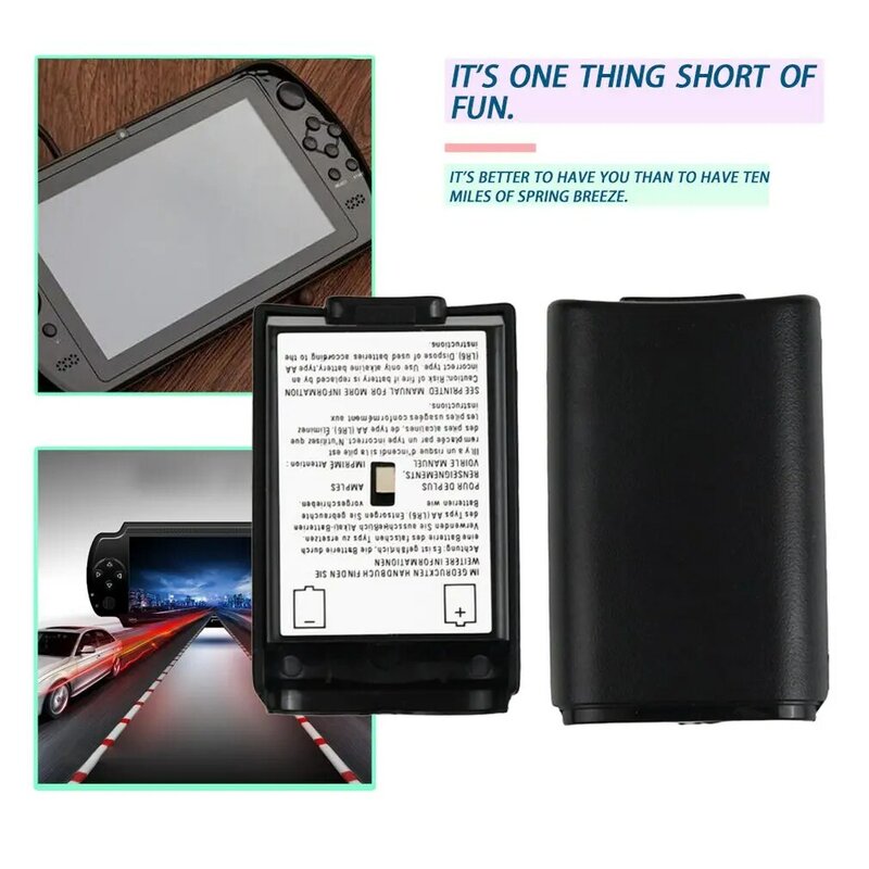 Coperchio del pacco batteria universale Shell Shield Case Kit per Controller Wireless 360 guscio del coperchio della batteria nero per Dropshiping XBOX360