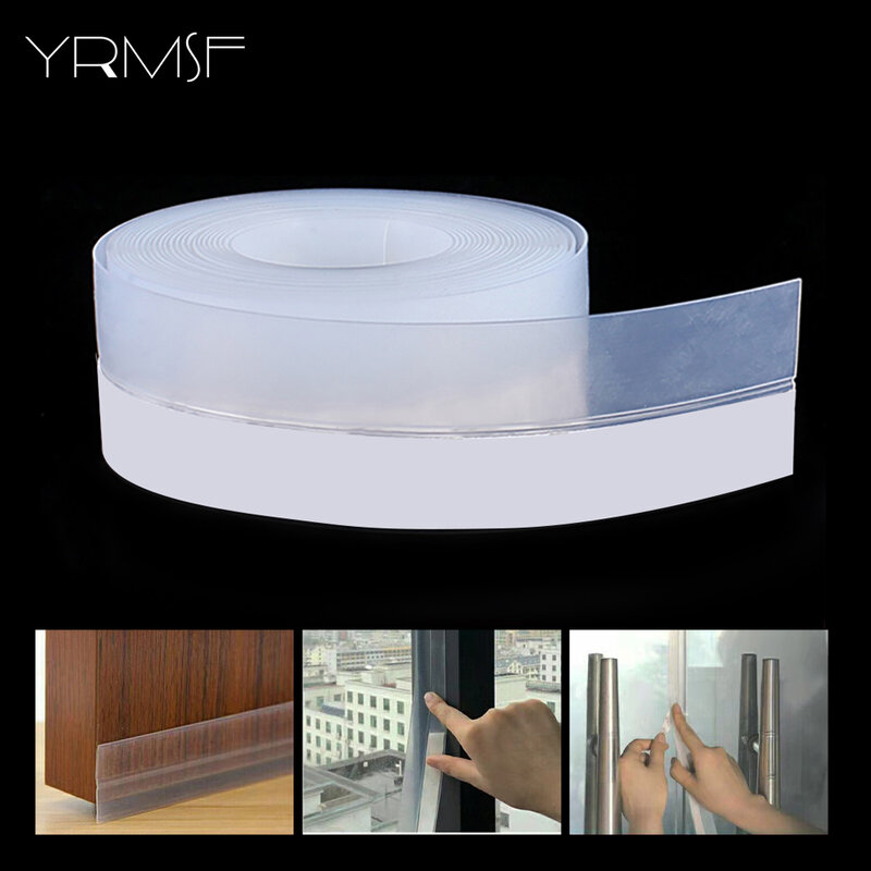 Door Draft Stopper Window Seal Strip Dust and Noise Insulation Silicone Weather Stripping for Shower Doors Gaps Anti-Collision