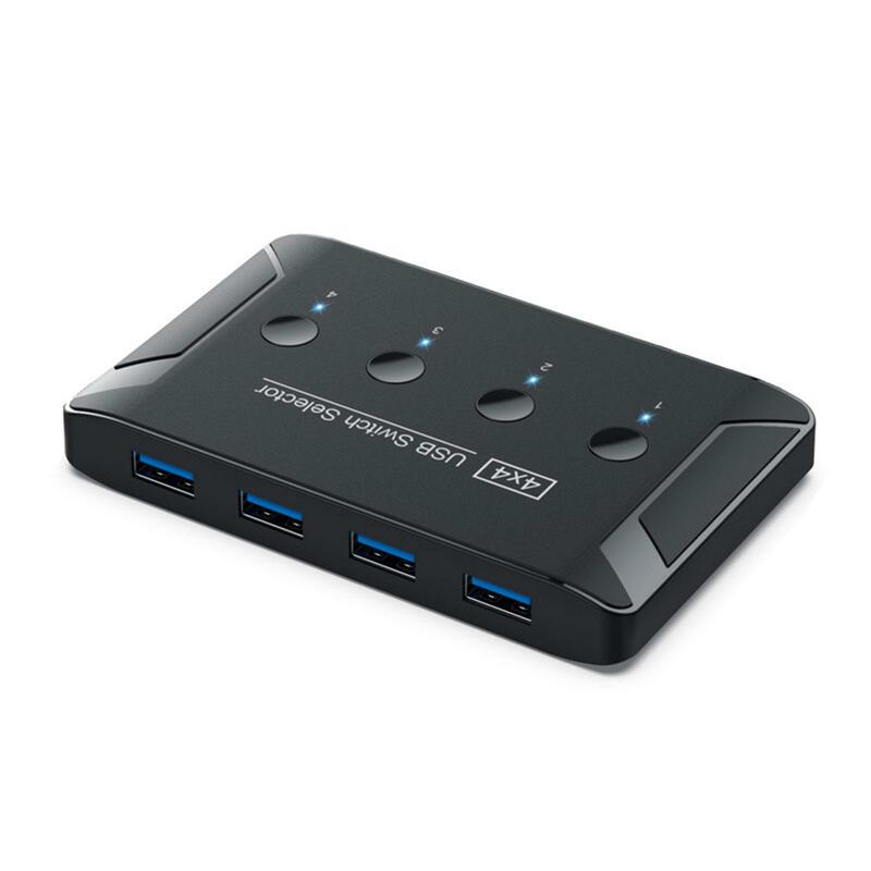 Selettore Switch USB 3.0 4 porte cambio a un pulsante 4 computer adattatore di condivisione per Mouse tastiera Scanner stampante Linux Windows