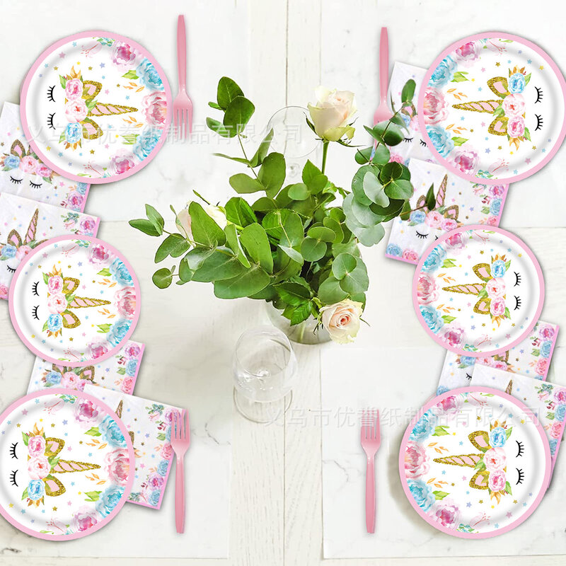 Unicorn Birthday Party Plate For Girls Unicorn Party Supplies Plate Unicorn Birthday Decoration For Girls and Baby Shower
