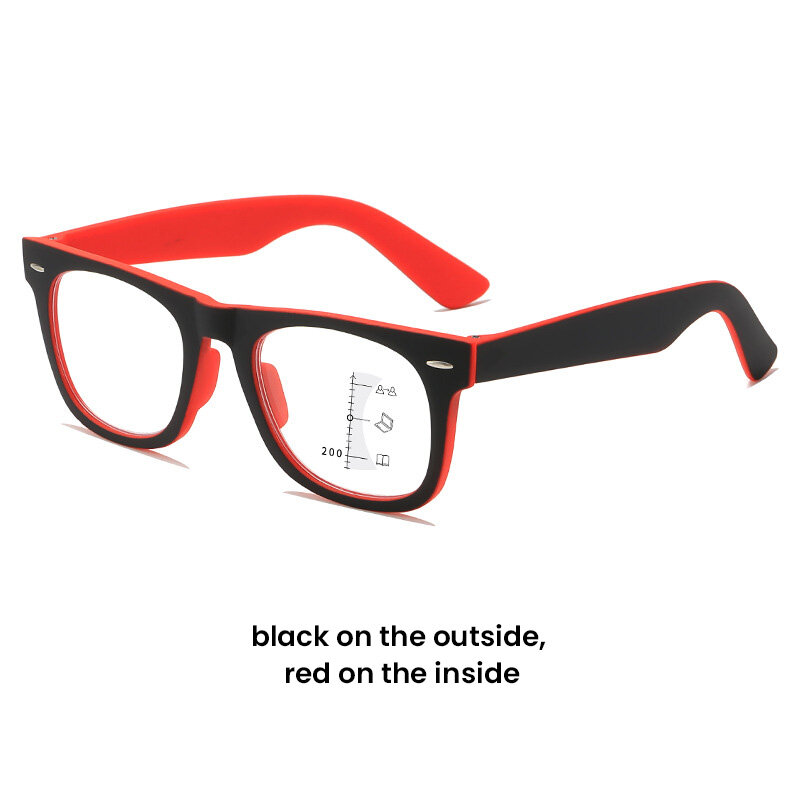 Kacamata baca อเนกประสงค์แบบโปรเกรสซีฟใหม่แว่นตาสำหรับสายตายาวสองจุดแว่นตาป้องกันแสงสีฟ้าความละเอียดสูง