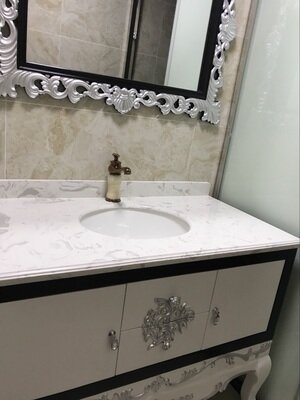 Spersonalizowana europejska szafka łazienkowa umywalka kombinacja łazienkowa z francuskiego dębu umywalka mycie twarzy szafka amerykańska podłoga