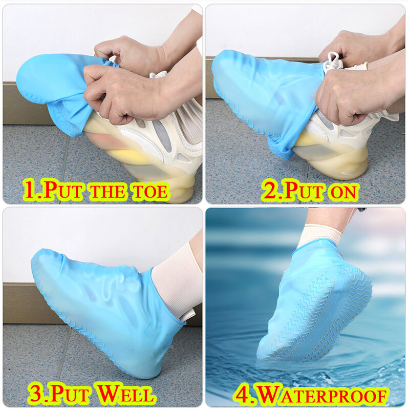 High Quality Boot Cover Rainy Season Waterproof Shoe Cover Men's And Women's Silicone Shoe Covers Foot Cover Shoe Protector Case