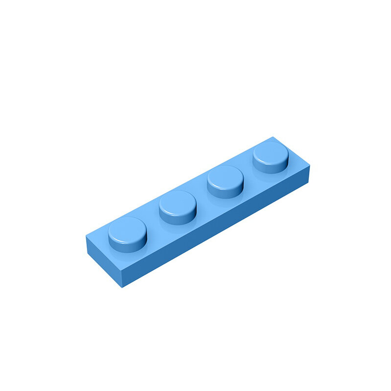 Gobrick 10 Buah Pelat Bagian Bata MOC 3710 1X4 Partikel Rakitan Kompatibel untuk Blok Bangunan Bata DIY Mainan Edukatif