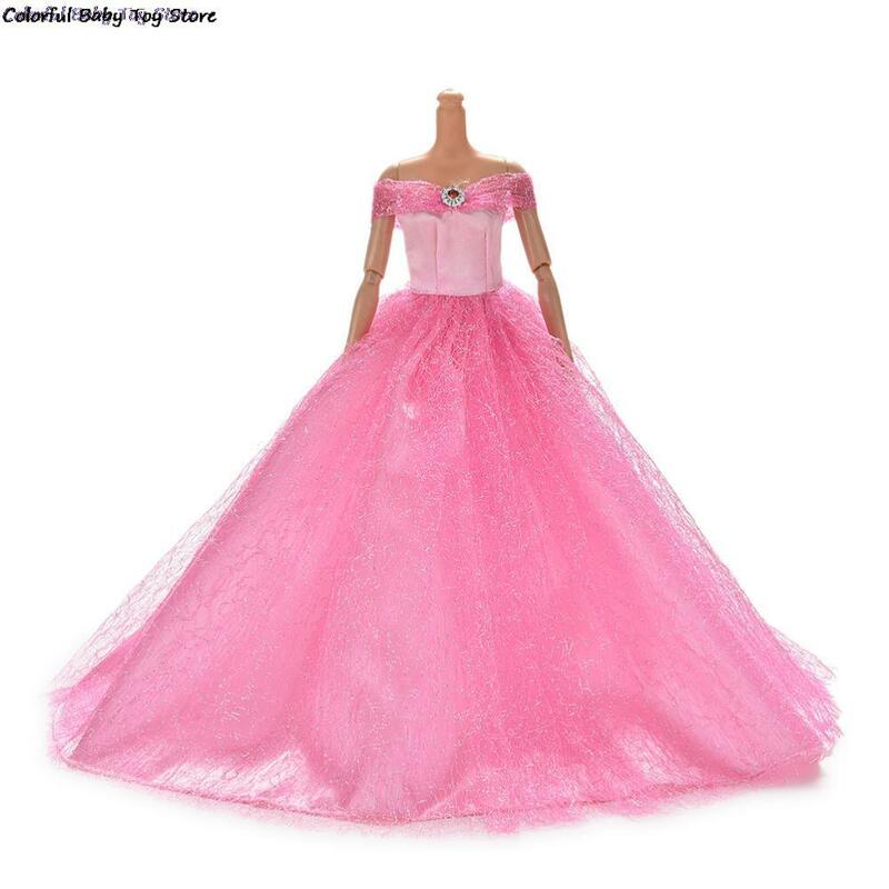7 Colors Hot Sale Available High Quality Handmake Wedding Princess Dress Elegant Clothing Gown For Doll Dresses