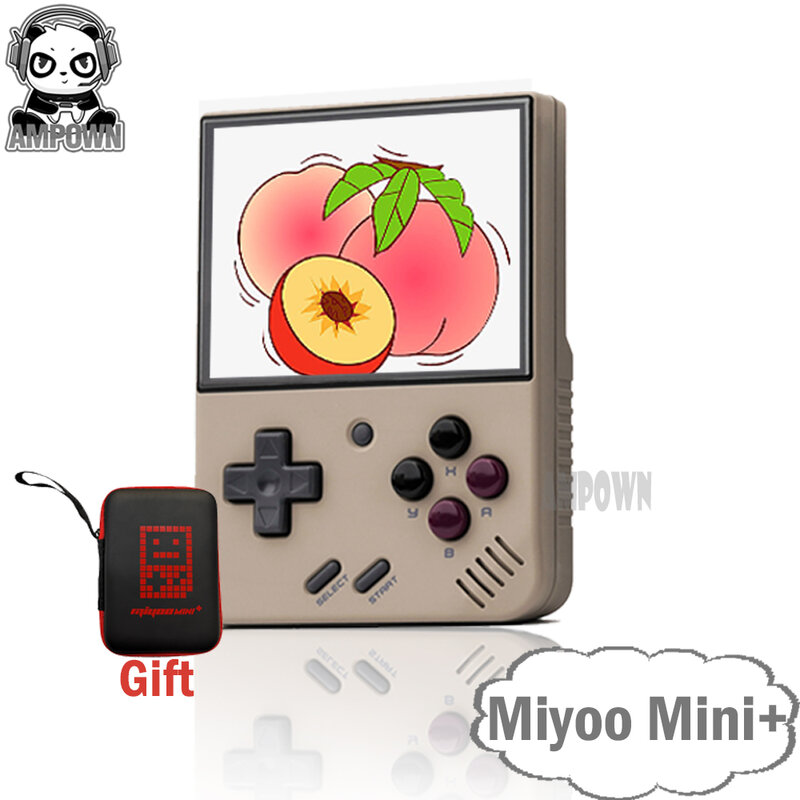 Miyoo-Consola de jogos portátil Mini Plus, videogame retro, 128GB, Cortex-A7, players portáteis Linux OS, 3.5 ", IPS, V3