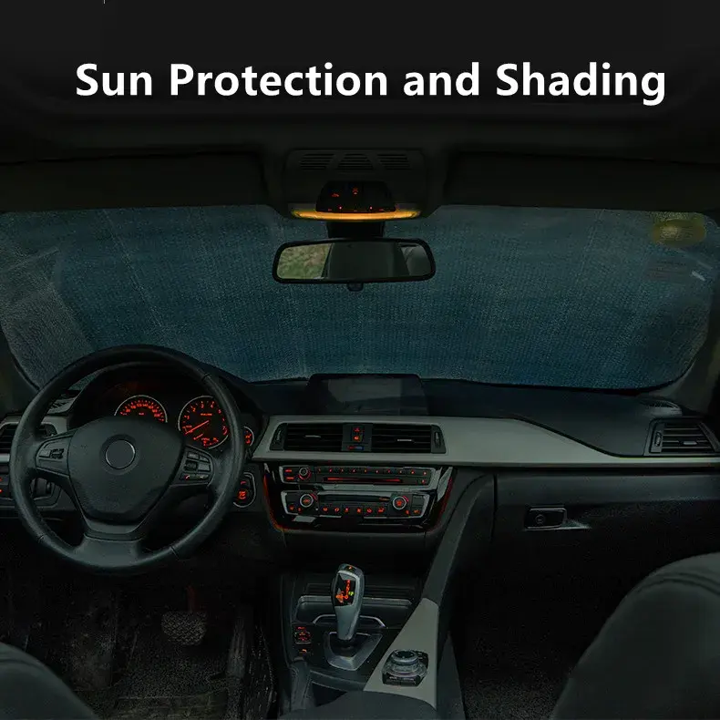140cm Car Windshield Foldable Sun Shade Visor Cover Block Reflector Portable Breathable Anti UV Protector Screen Free