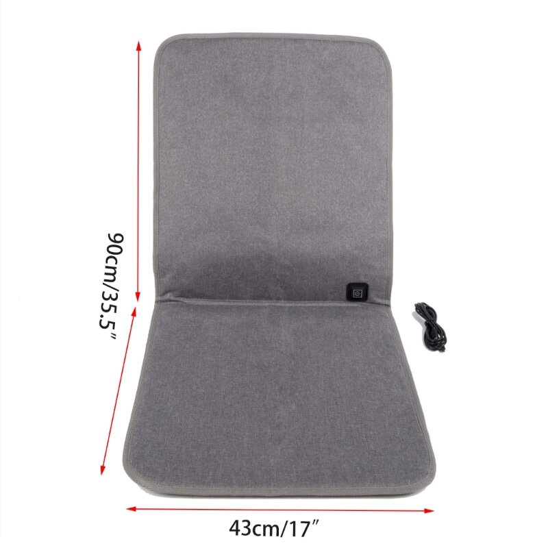 USB Heated Cushion Car Chair Protective Cushion Accessory Household for Back Waist Pains Relieve Supplies