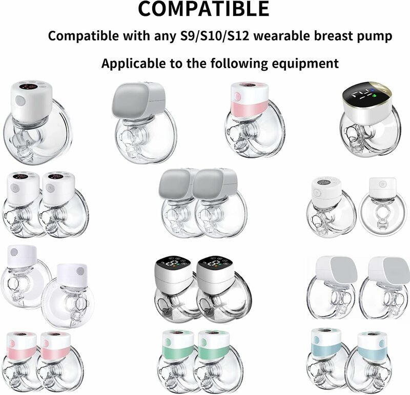 Collettore di latte materno in Silicone accessori per mungitrice indossabili per S9/S10/S12 coppetta per tiralatte copertura per la raccolta del latte per l'allattamento al seno